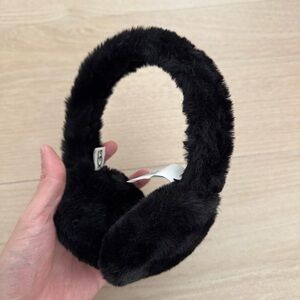 UGG Black Faux Fur Earmuffs, One Size *READ*